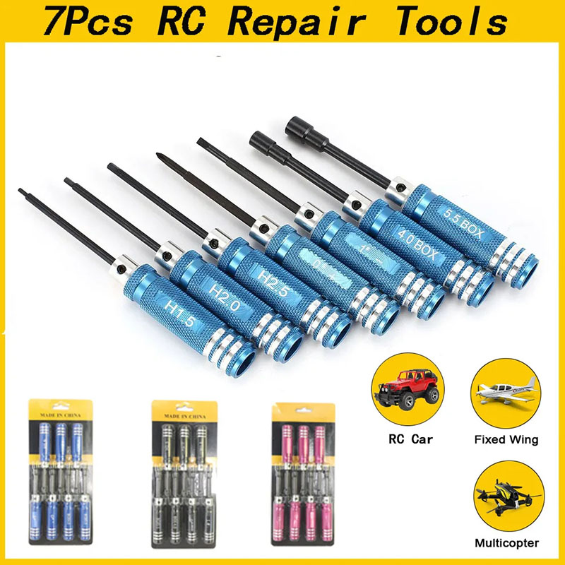 7Pcs 1.5 2.0 2.5mm RC Hex Driv - Fpv Drone Tool Kit incelemesi ve fiyatı