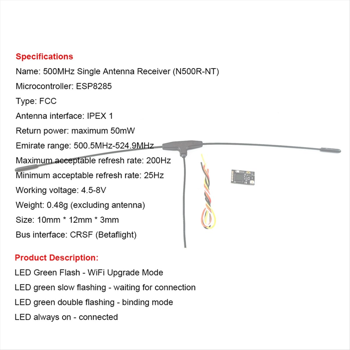 500MHz Receiver 500.5MHz-524.9 - Fpv Drone Receiver incelemesi ve fiyatı